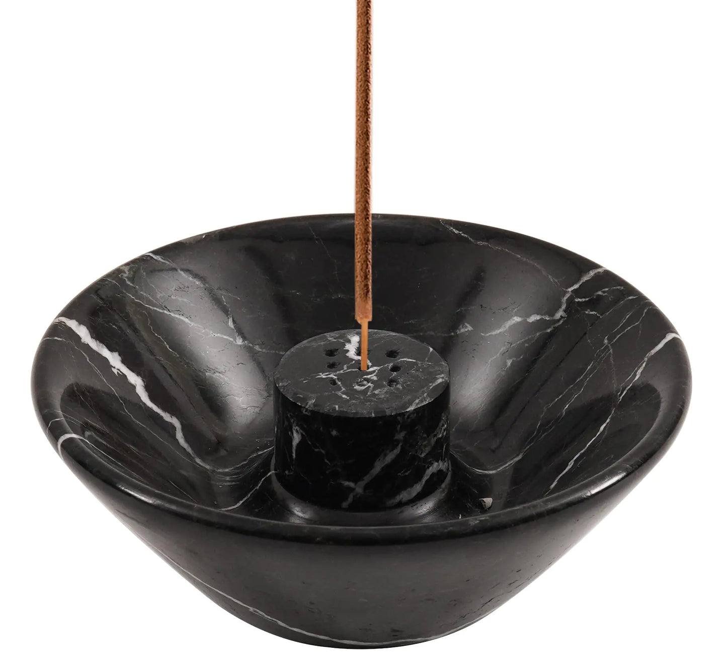 Handmade Marble Incense Holder Bowl — Natural Black Marble | RADICALn | Incense & Decor