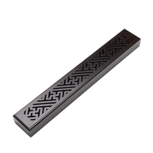 Dark Sandalwood Incense Box & Burner — 5 Artisan Carved Patterns | Buddhist-Inspired Design