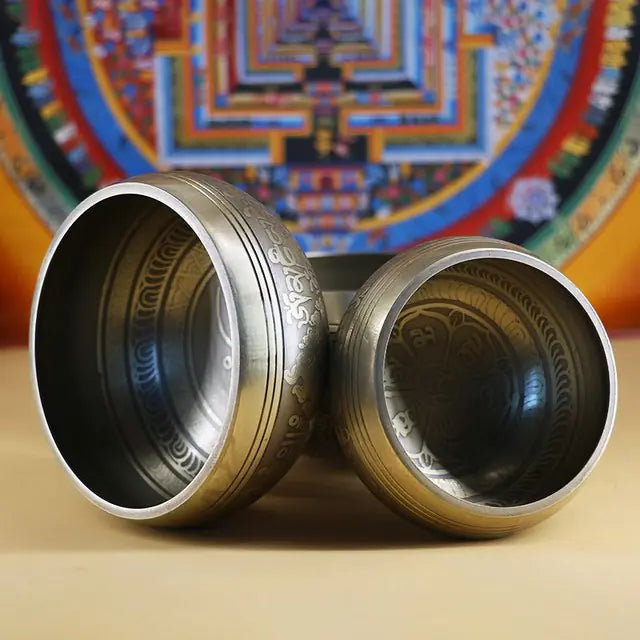 Buddhist Copper Singing Bowl for Yoga & Meditation