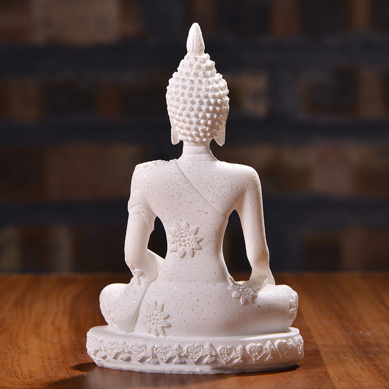 Resin Sandstone Small Sitting Buddha Sculpture