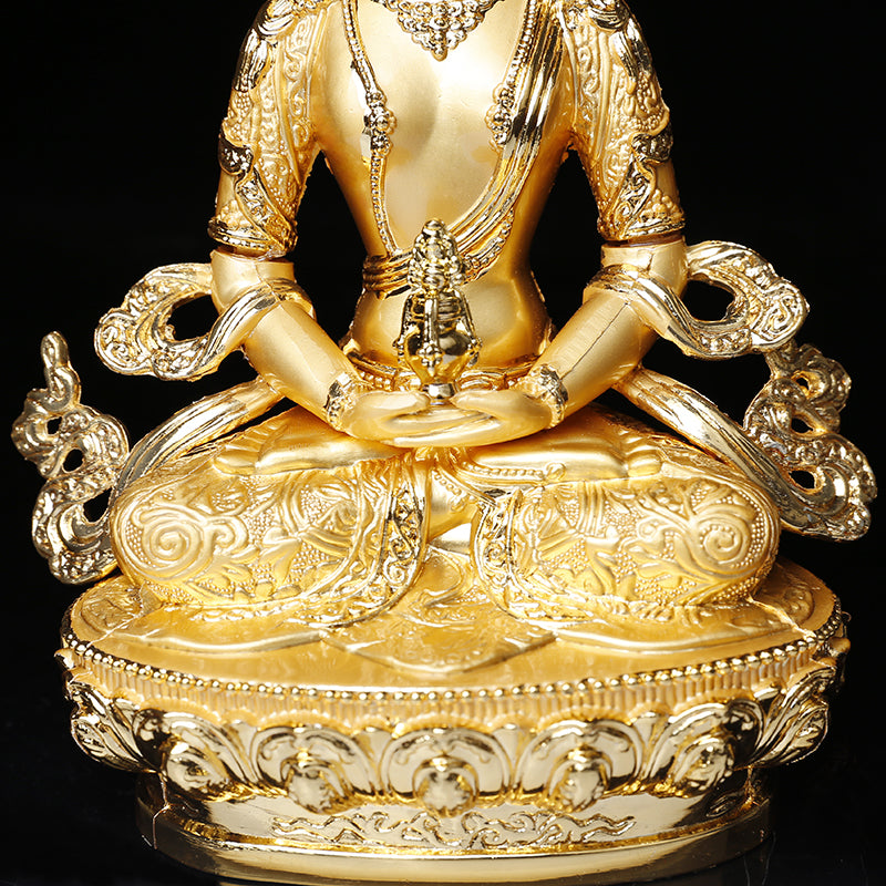 Long Life Buddha Statue - 5-Inch Alloy