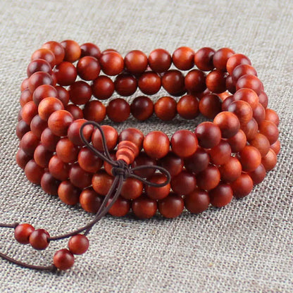 108 Bead Dragon Blood Wood Prayer Bracelet