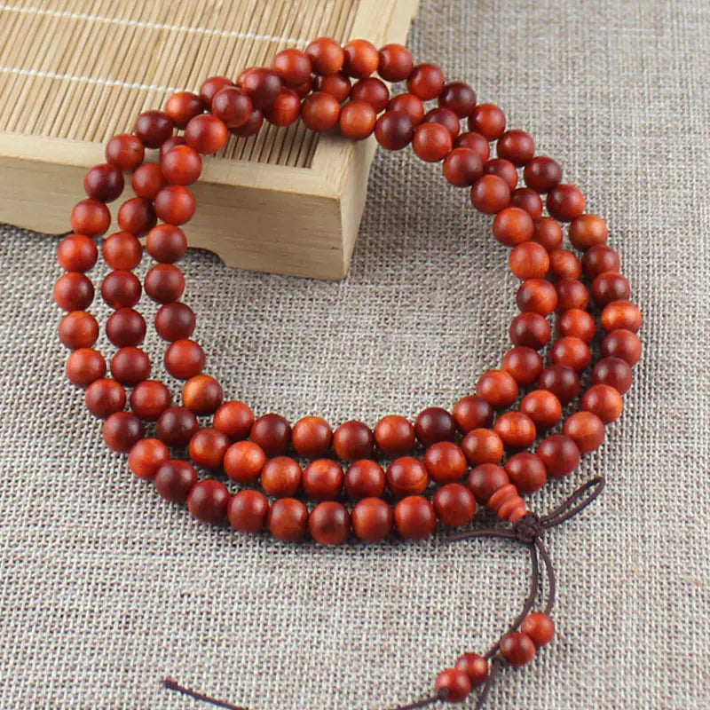 108 Bead Dragon Blood Wood Prayer Bracelet