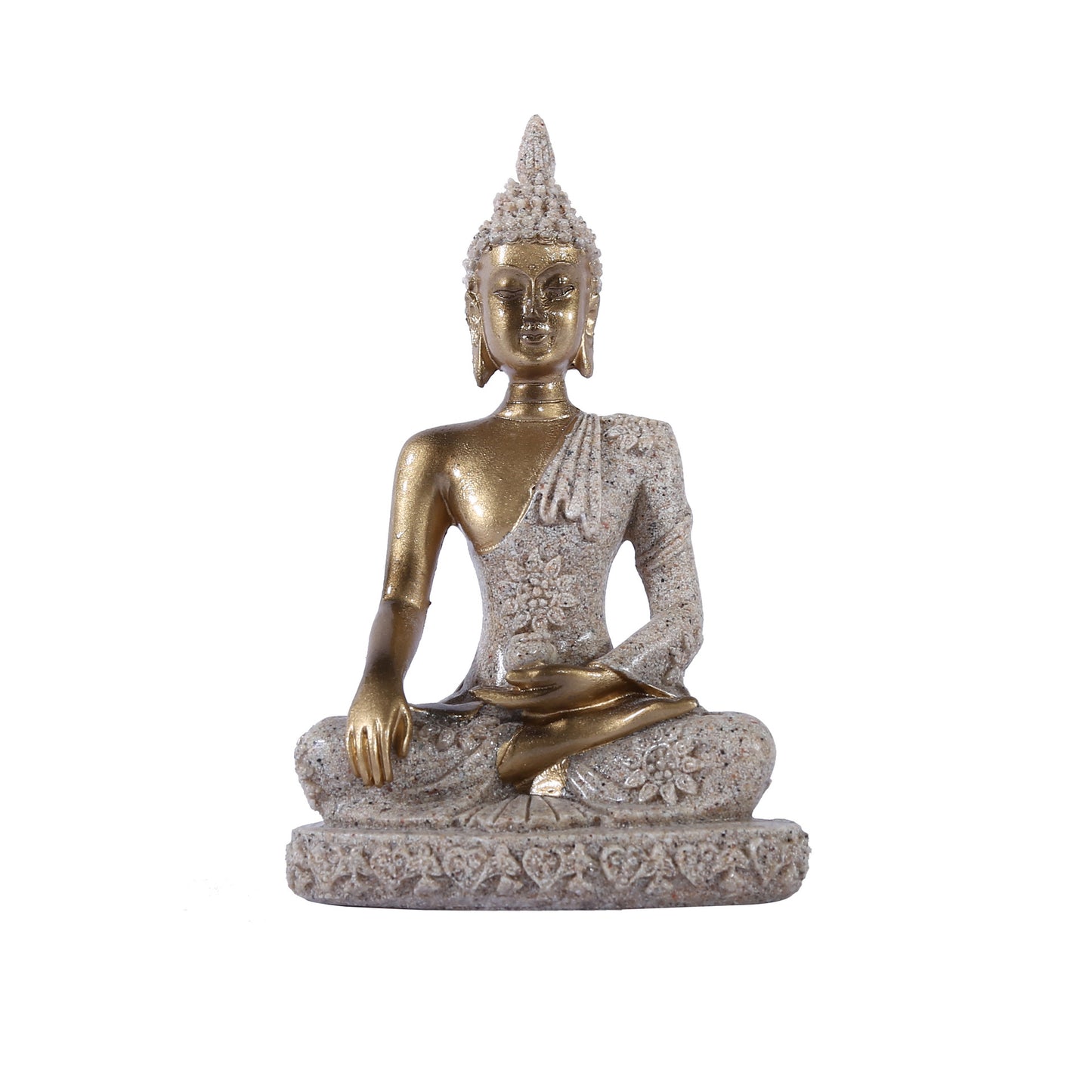 Resin Sandstone Small Sitting Buddha Sculpture