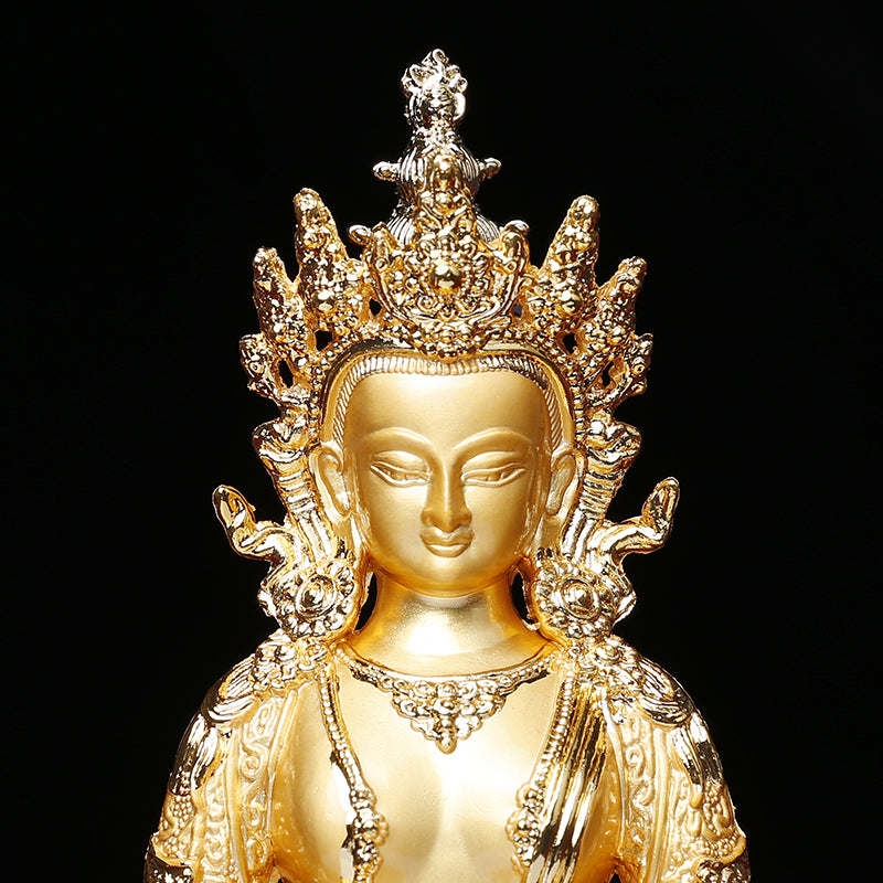 Long Life Buddha Statue - 5-Inch Alloy