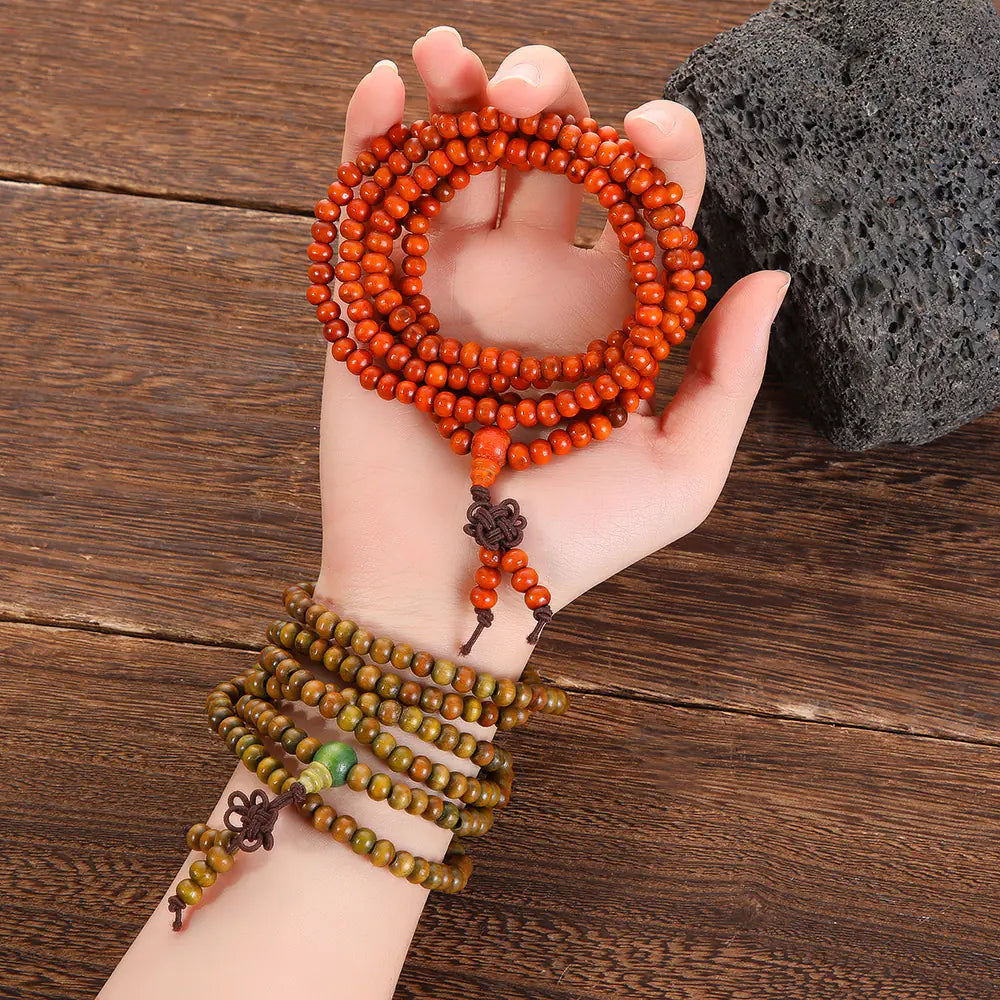 216 Sandalwood Mala Bead Prayer Bracelet