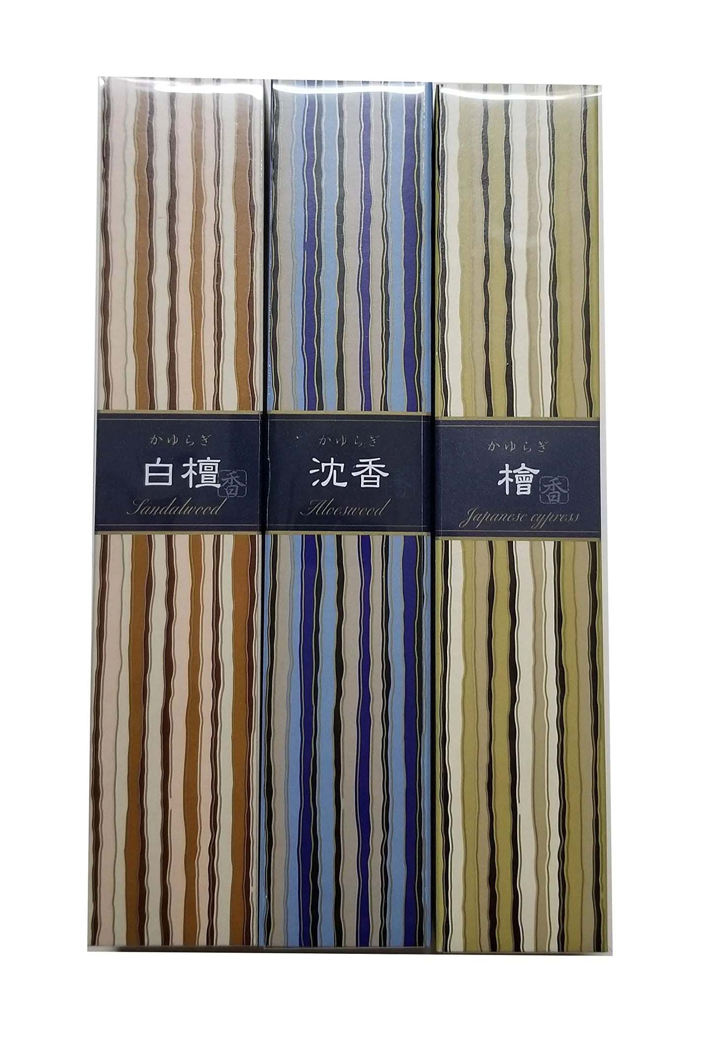 Nippon Kodo Kayuragi Incense Set — Sandalwood, Aloeswood & Japanese Cypress