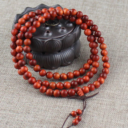 108 Bead Dragon Blood Wood Prayer Bracelet