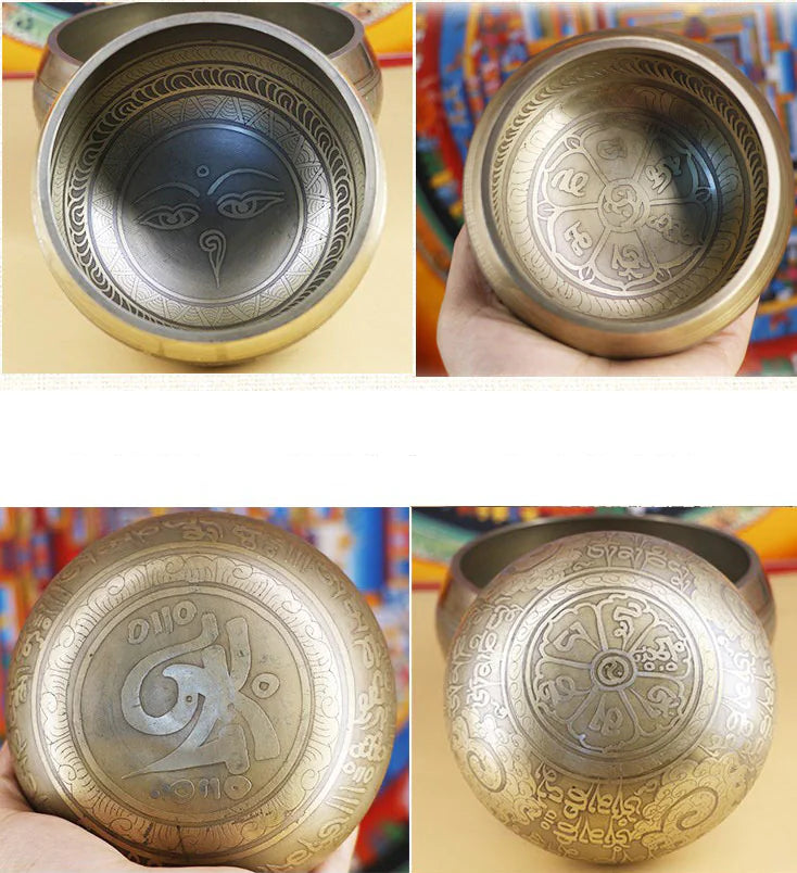 Buddhist Copper Singing Bowl for Yoga & Meditation