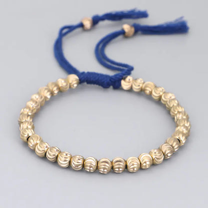 Handmade Tibetan Copper Bead Prayer Wheel Bracelet