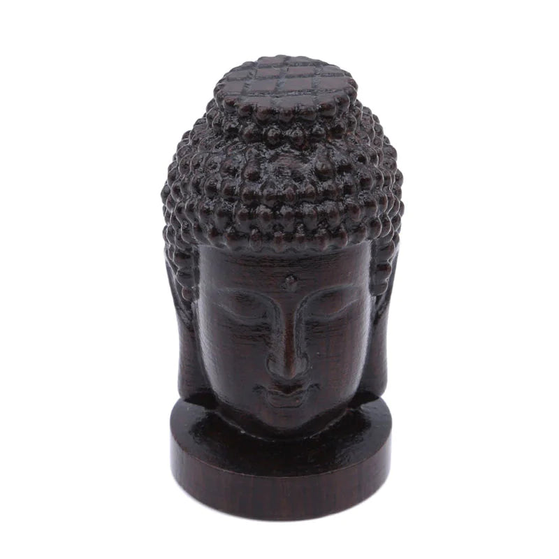 Wood Carved Buddha Head