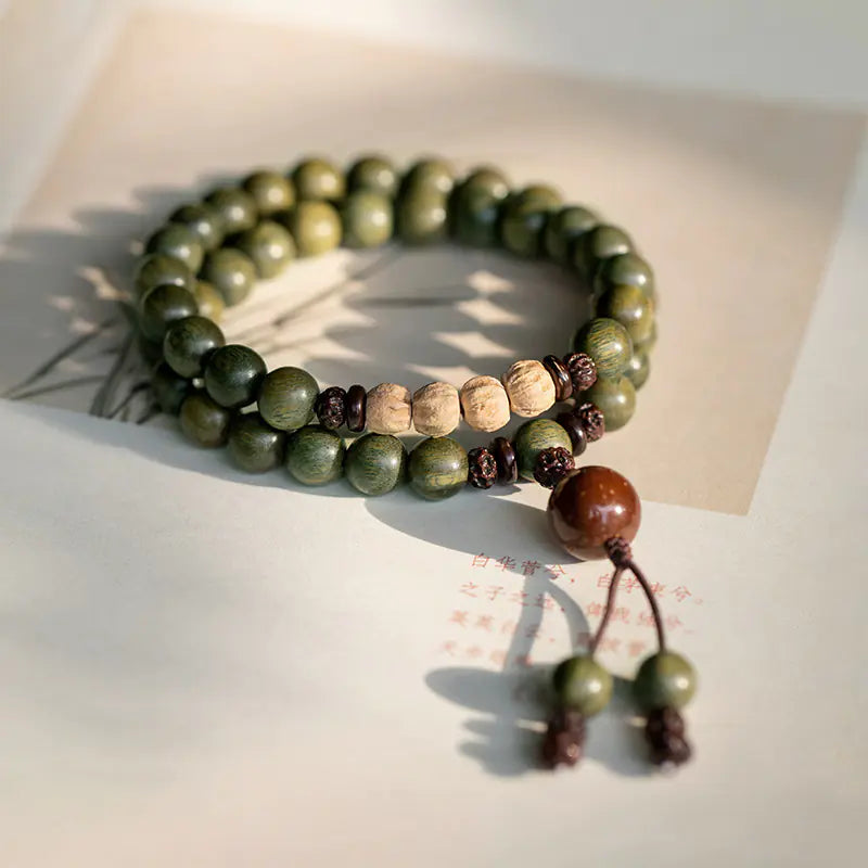 Sandalwood Prayer Beads Bracelet for Women