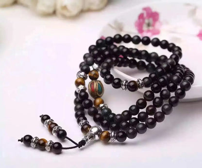 Black Obsidian Couples Bracelet – Meditation & Prayer Beads