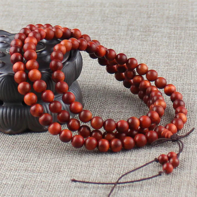 108 Bead Dragon Blood Wood Prayer Bracelet