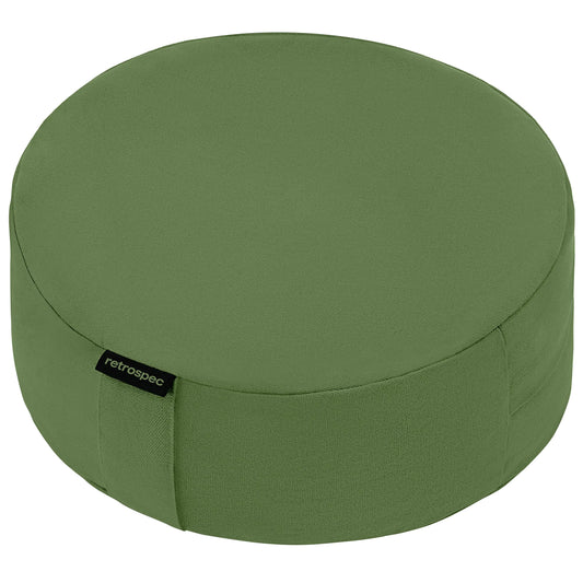 Retrospec Sedona Zafu Meditation Cushion Filled w/Buckwheat Hulls (Basil)