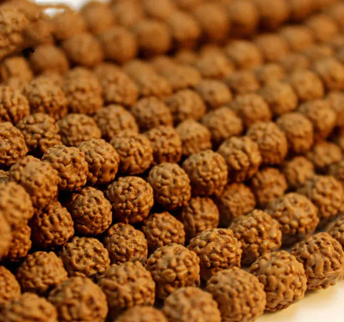 108-Piece Rudraksha Bead Set – Natural Mala Bodhi Seeds for Meditation & Prayer