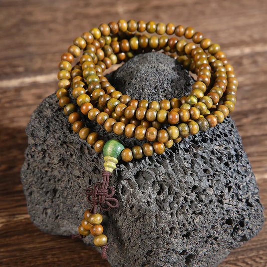 216 Sandalwood Mala Bead Prayer Bracelet