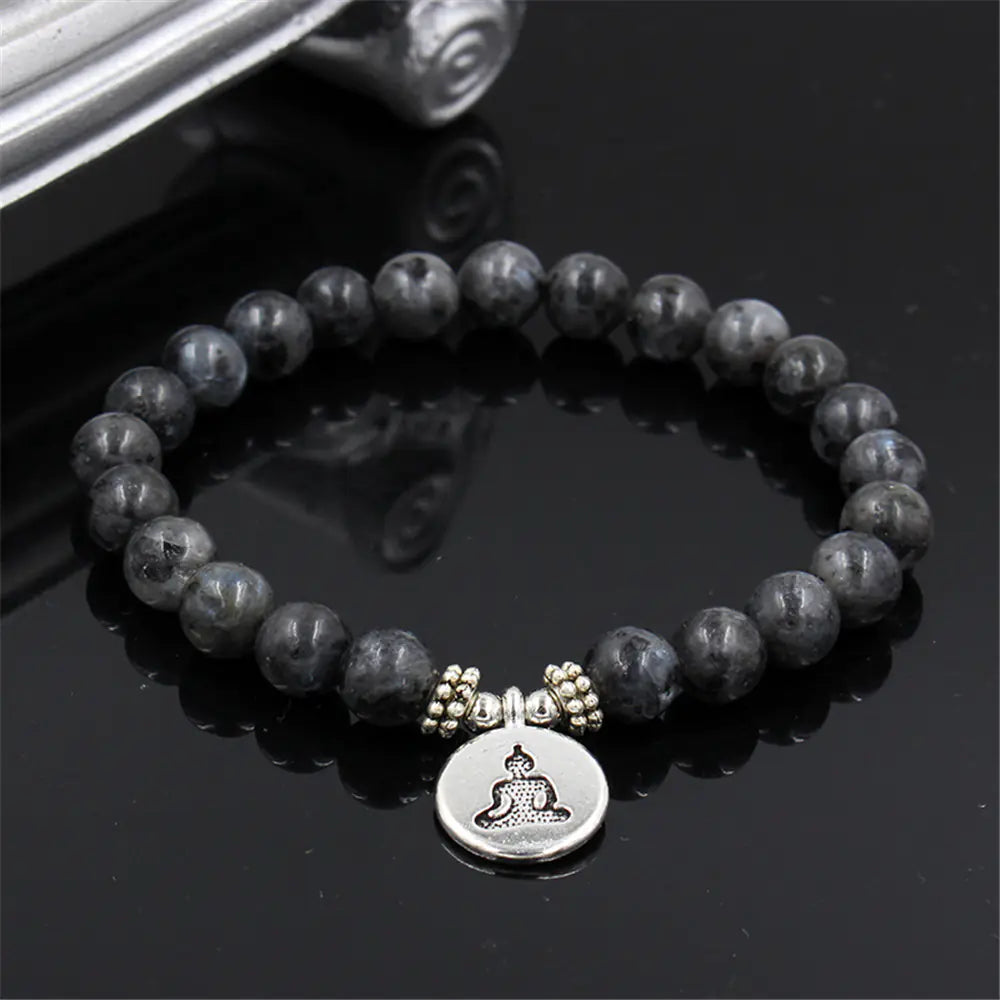 Buddha Bead Yoga Stretch Bracelet – Vintage Unisex Meditation Bracelet for Men & Women