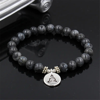 Buddha Bead Yoga Stretch Bracelet – Vintage Unisex Meditation Bracelet for Men & Women