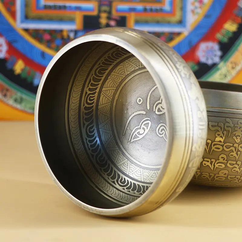 Buddhist Copper Singing Bowl for Yoga & Meditation