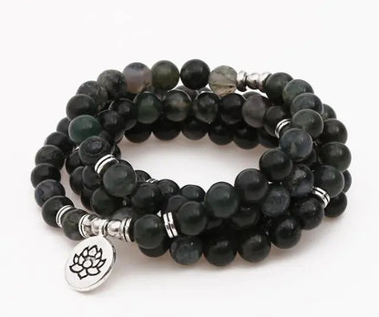 Beaded Mala Bracelet with Pendant - 108
