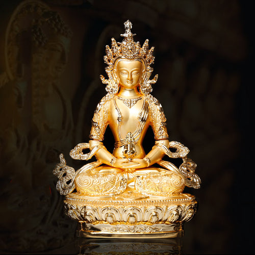 Long Life Buddha Statue - 5-Inch Alloy