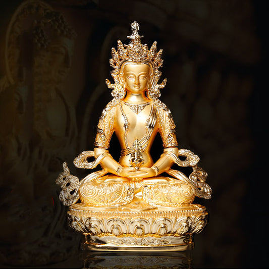 Long Life Buddha Statue - 5-Inch Alloy
