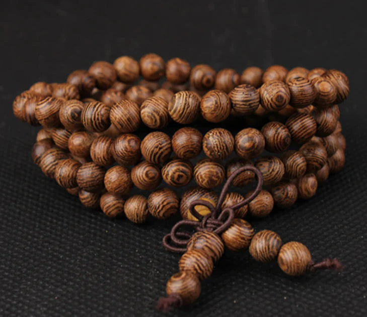 108 Bead Mala Bracelet for Couples - Natural Wood Bracelet for Meditation & Yoga