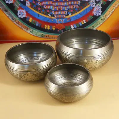 Buddhist Copper Singing Bowl for Yoga & Meditation