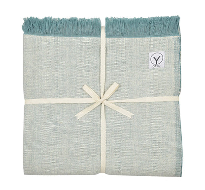 Gayo Handmade Organic Cotton Yoga Blanket - Eco-Friendly Soft Throw Blanket - Eucalyptus