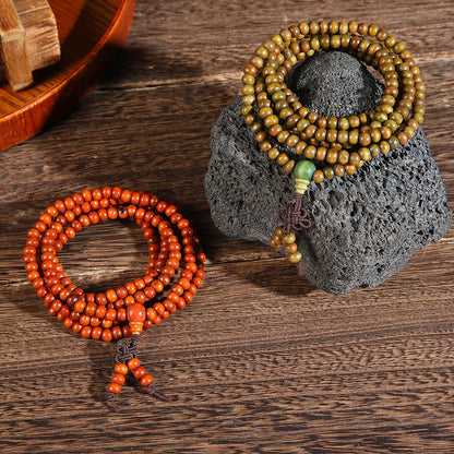 216 Sandalwood Mala Bead Prayer Bracelet