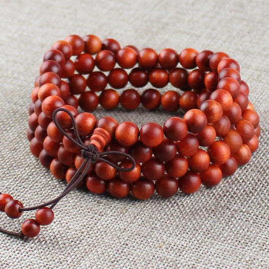 108 Bead Dragon Blood Wood Prayer Bracelet