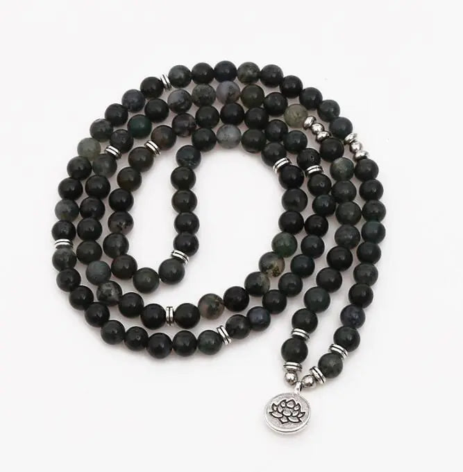 Beaded Mala Bracelet with Pendant - 108