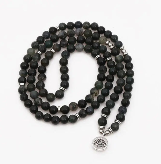 Beaded Mala Bracelet with Pendant - 108