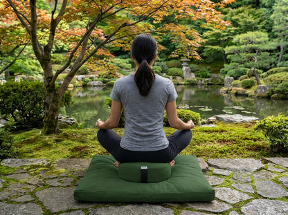 Beans ZAFU + ZABUTON Meditation Set - Buckwheat Filled ZAFU + Cotton Filled ZABUTON