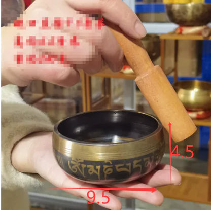 Buddhist Copper Singing Bowl for Yoga & Meditation