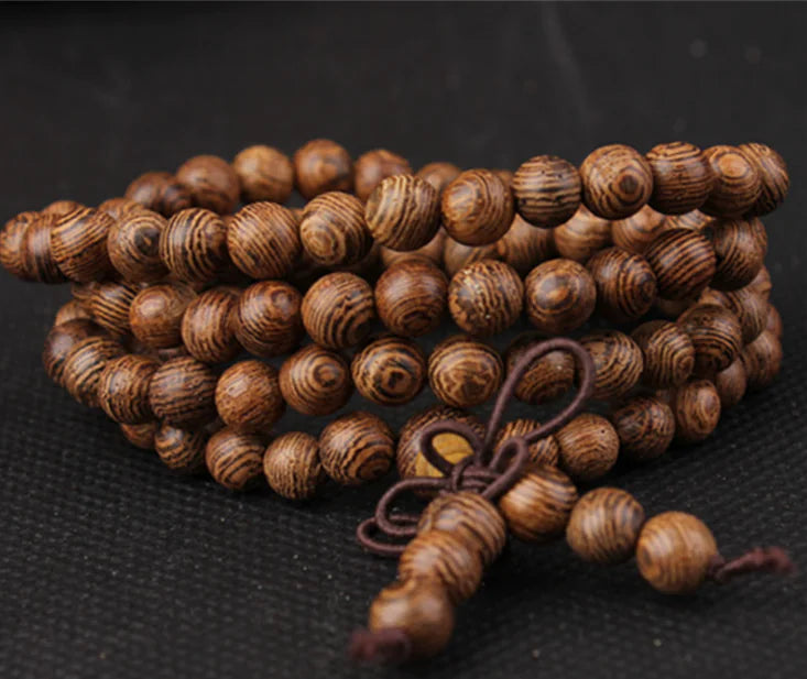 108 Bead Mala Bracelet for Couples - Natural Wood Bracelet for Meditation & Yoga
