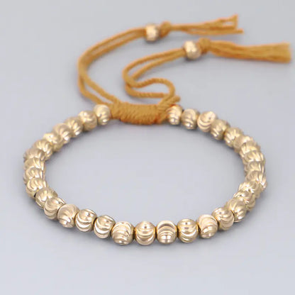 Handmade Tibetan Copper Bead Prayer Wheel Bracelet