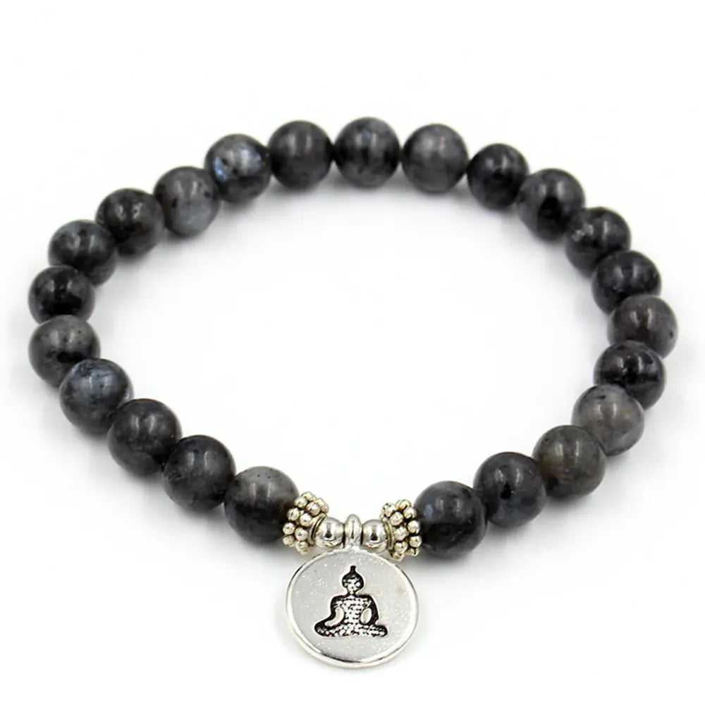 Buddha Bead Yoga Stretch Bracelet – Vintage Unisex Meditation Bracelet for Men & Women